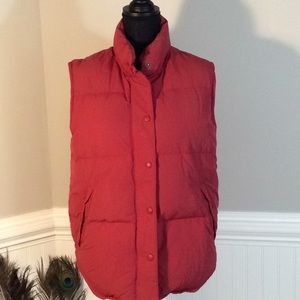 Eddie Bauer red down vest Size small